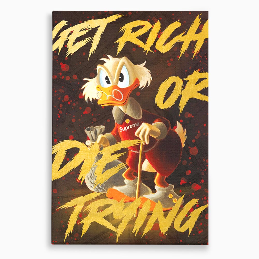 Tablou canvas cu tablou canvas cu scrooge mcduck, fara rama, pe sasiu de lemn
